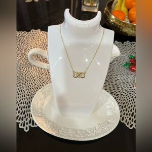 Elegant Gold Heart Infinity Necklace